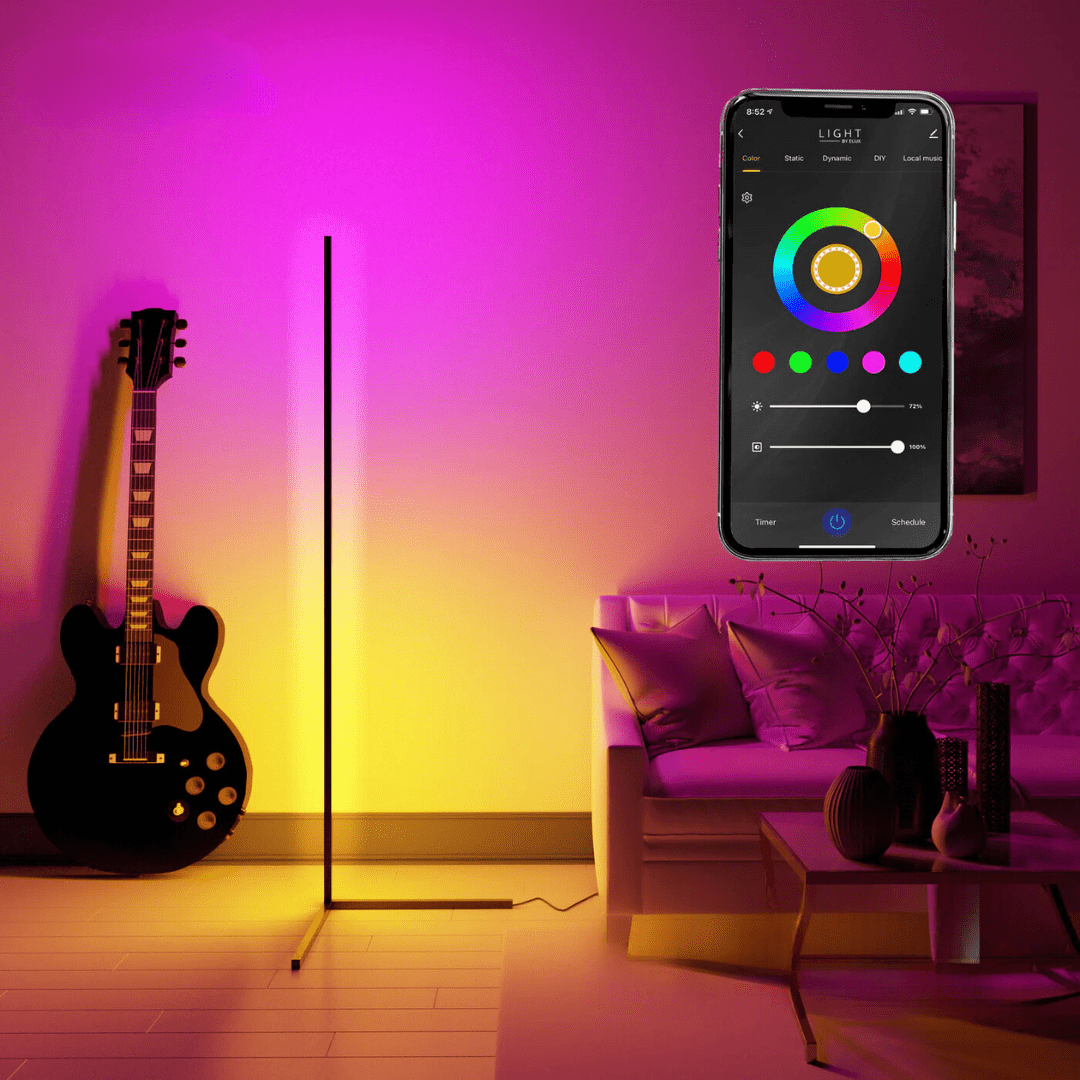 Lámpara de ambiente esquinera - Éclat Multicolore & Atmosphère Moderne