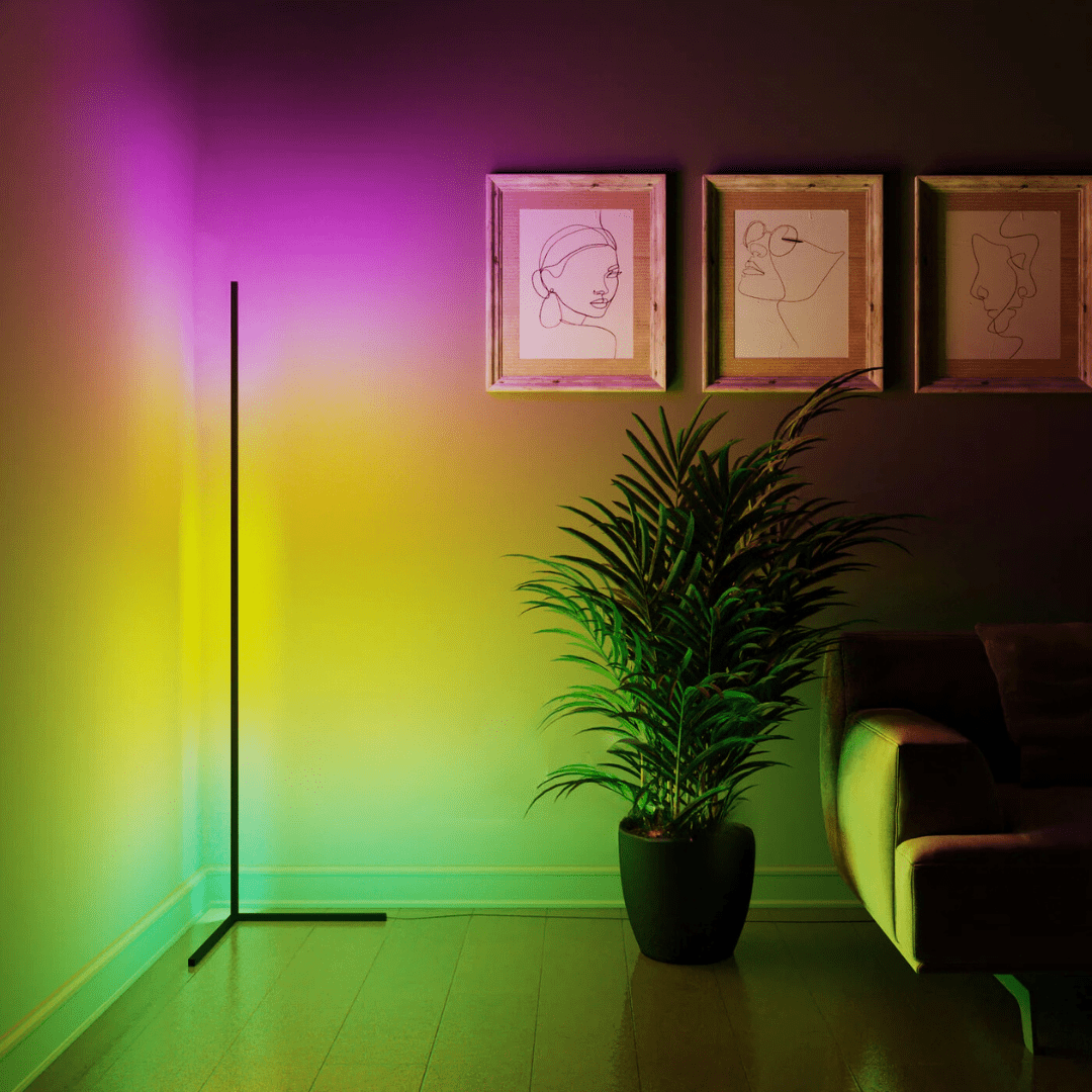 Lámpara de ambiente esquinera - Éclat Multicolore & Atmosphère Moderne