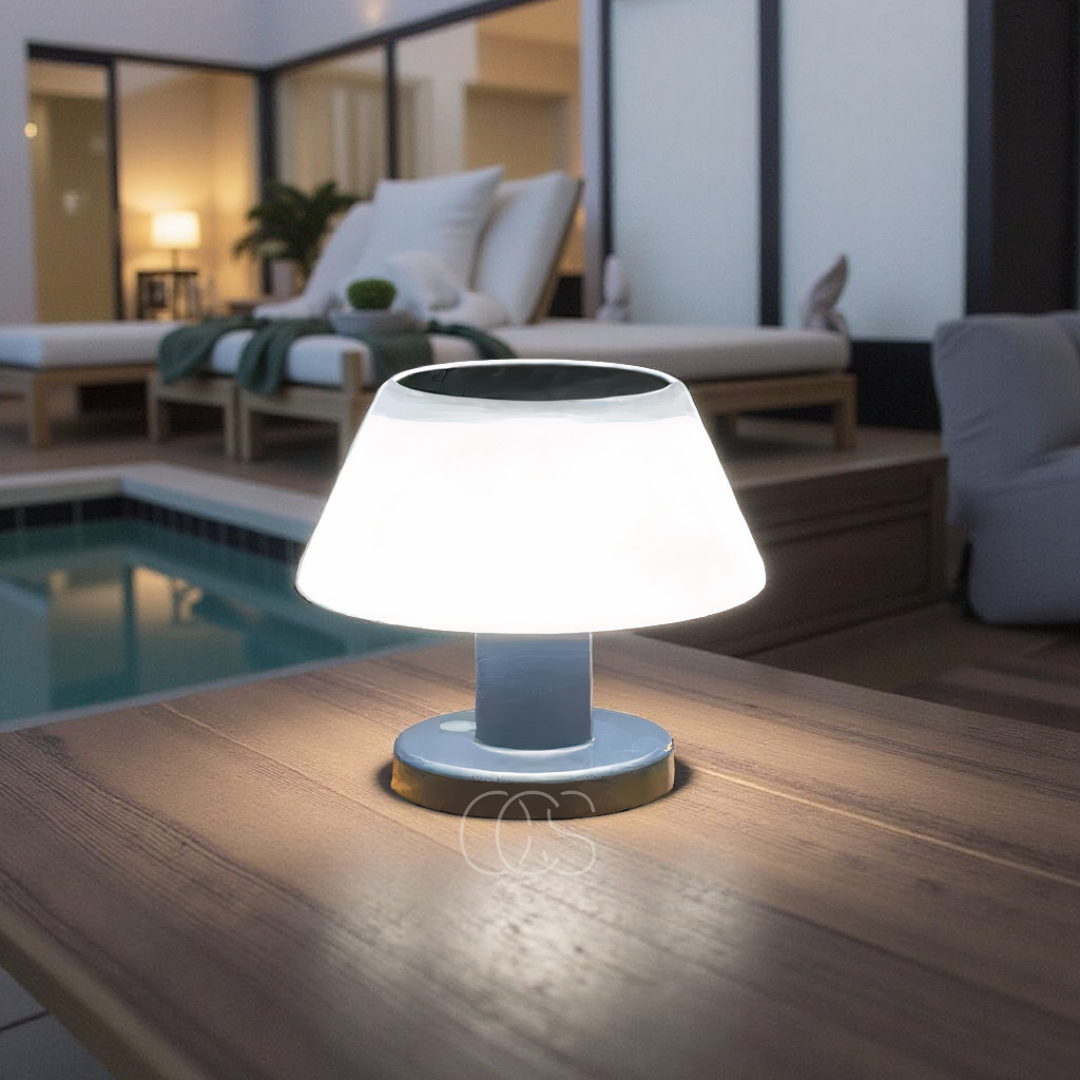 Lâmpada de Mesa Solar Sem Fios – Ecológica e Prática