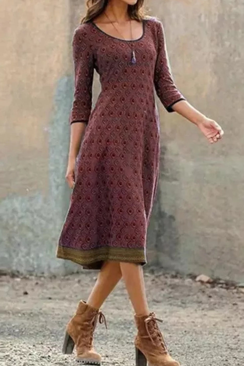 Abito Midi Leggero – Maniche Corte e Eleganza Estiva