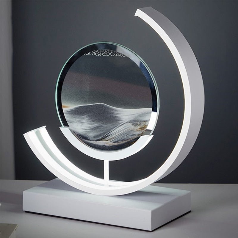 Lampa s pieskom v pohybe – vizuálna relaxácia a upokojujúca atmosféra