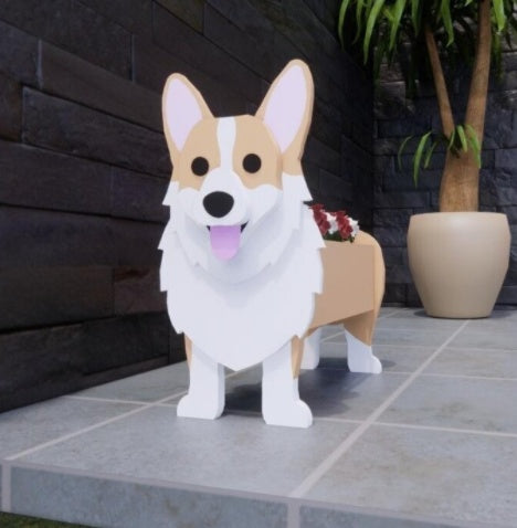 Original Blomsterkrukke — Hund Form