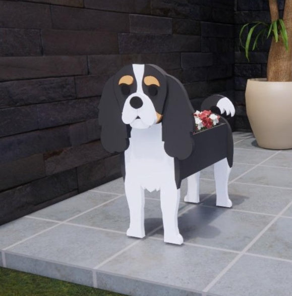 犬の形をしたオリジナルプランター