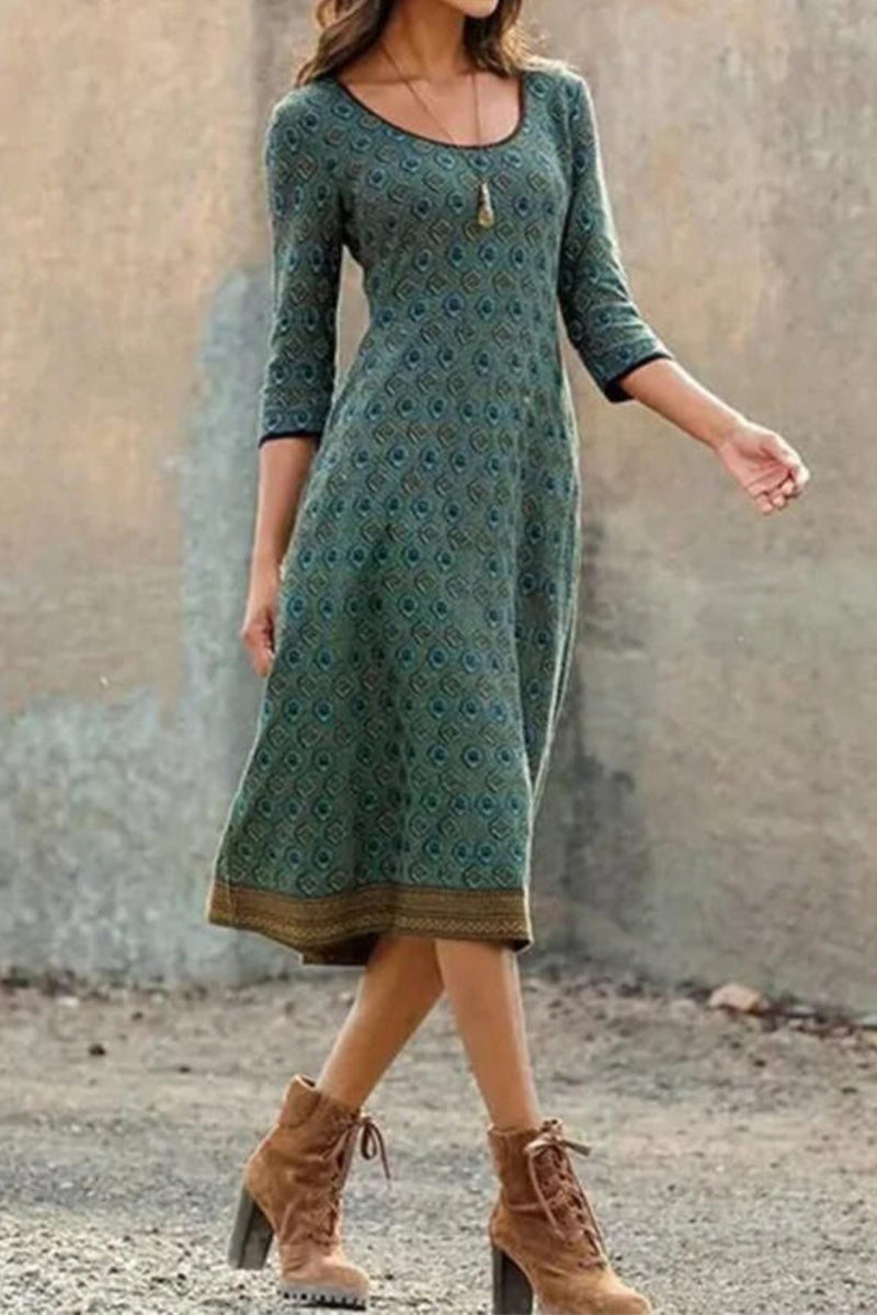 Abito Midi Leggero – Maniche Corte e Eleganza Estiva