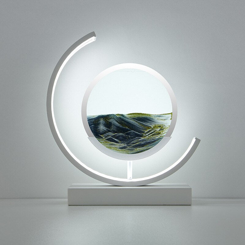 Lampa s pieskom v pohybe – vizuálna relaxácia a upokojujúca atmosféra