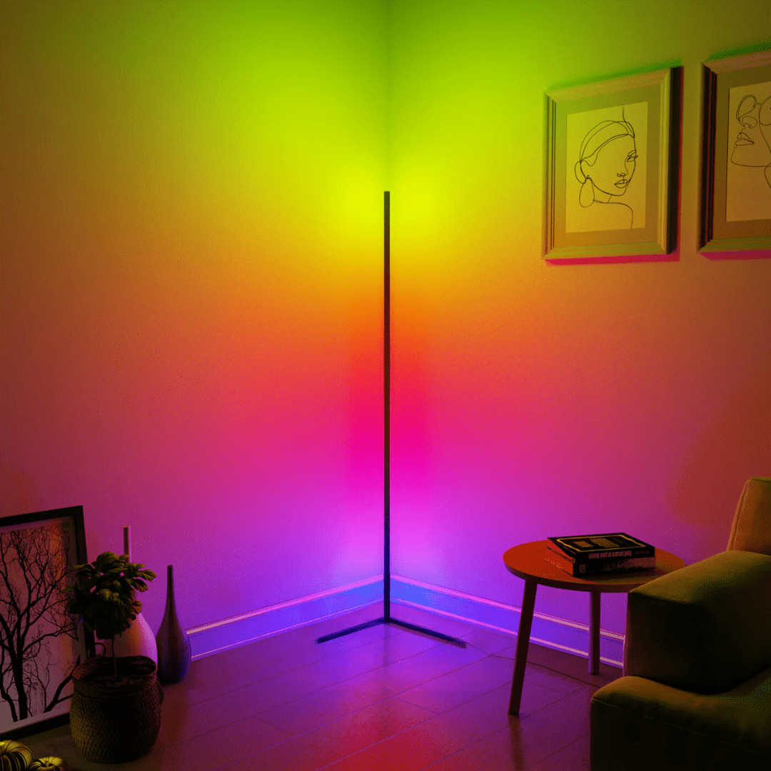 Lámpara de ambiente esquinera - Éclat Multicolore & Atmosphère Moderne