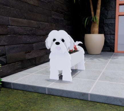 犬の形をしたオリジナルプランター