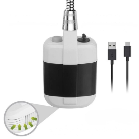 Ducha portátil para exteriores - Recargable por USB