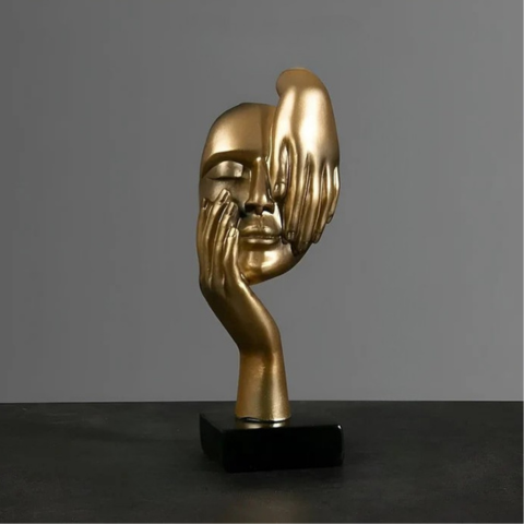 Escultura abstrata em resina - Decoração artística e estilo moderno