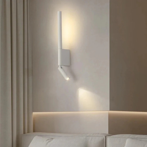 Aplique de Parede LED com Leitor – Prático e Elegante