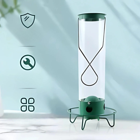 Comedouro Para Pássaros Suspenso – Proteção Anti-Esquilo E Reabastecimento Fácil