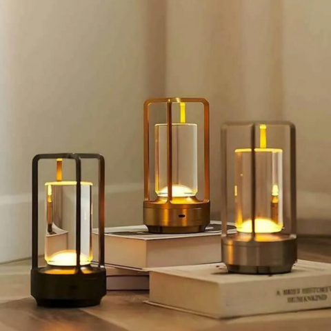 Lampada da Tavolo Ricaricabile – Luce Diffusa e Stile Senza Tempo