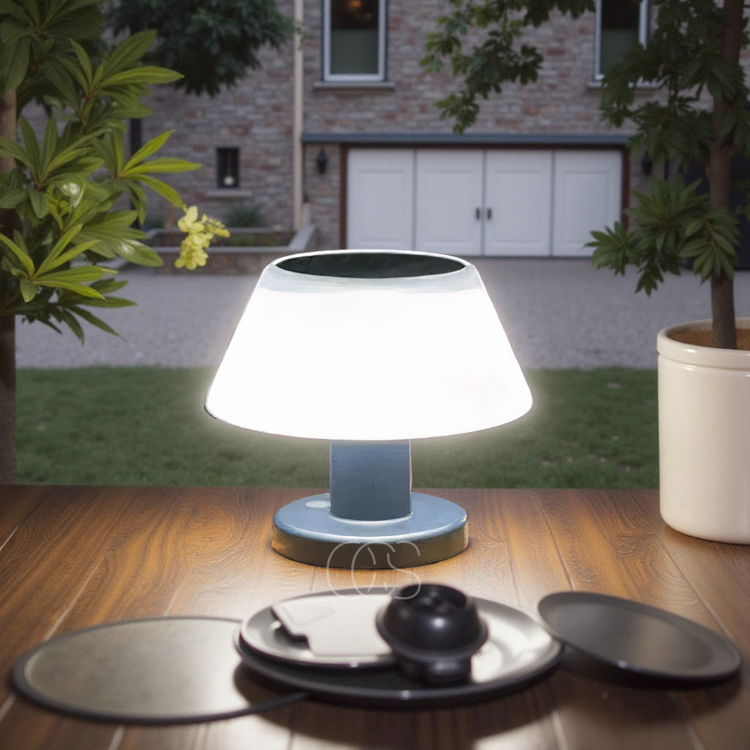 Lâmpada de Mesa Solar Sem Fios – Ecológica e Prática