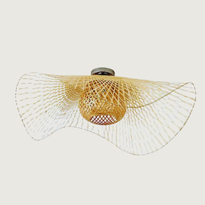 Lampada Sospesa in Rattan Stile Giapponese – Natura e Serenità