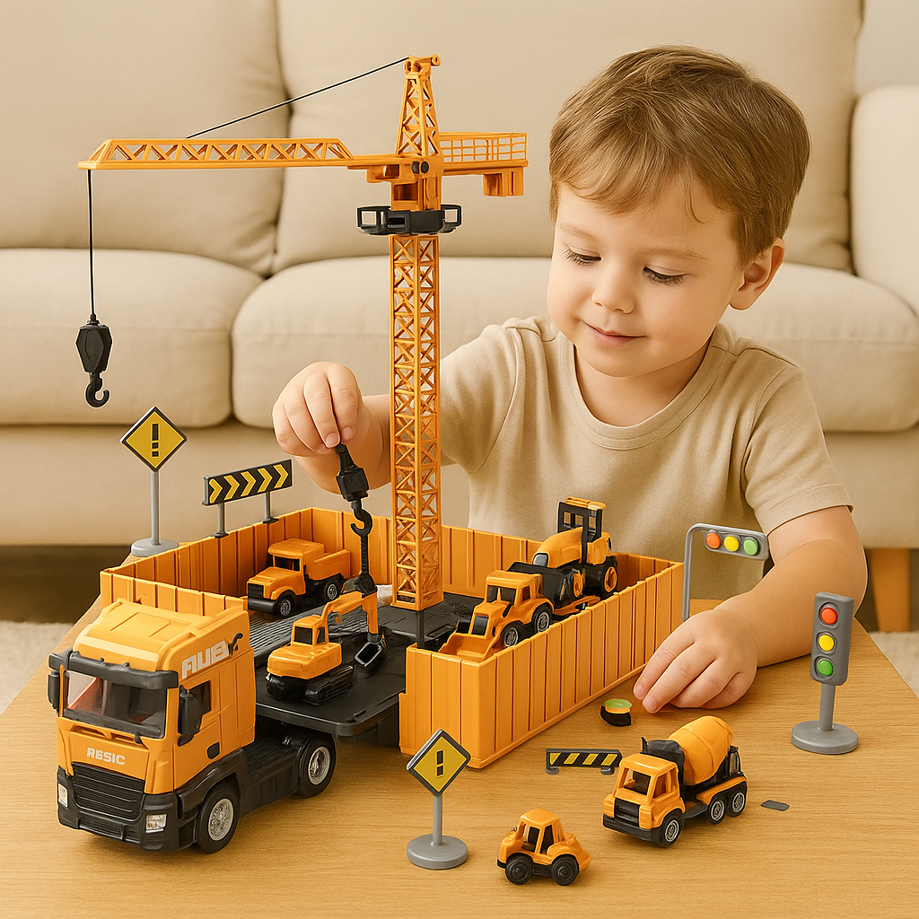 2-in-1 Construction Truck With Tools - Luovuus ja vuorovaikutteinen leikki
