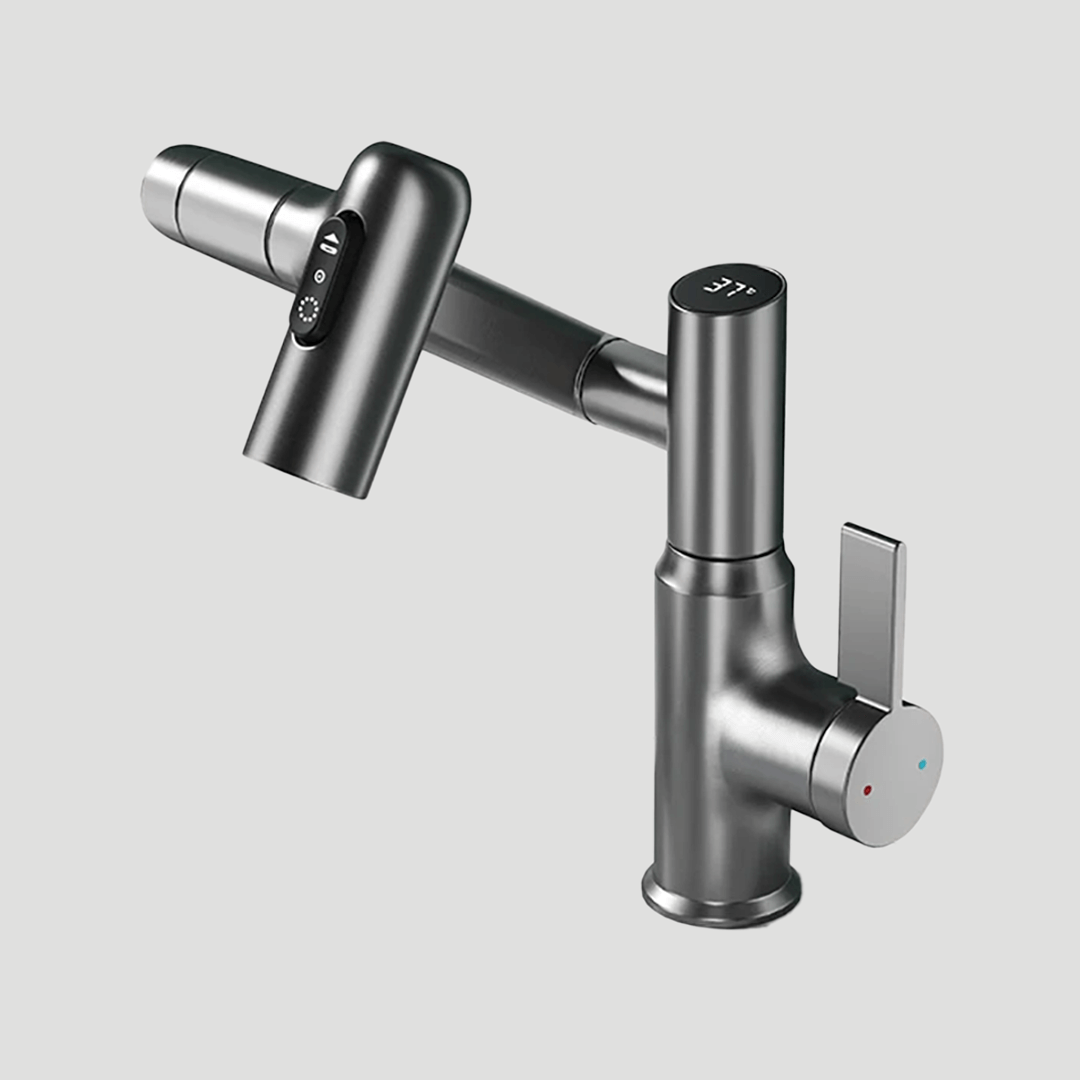 Robinet de bucătărie pivotant 360° – Pratic și modern