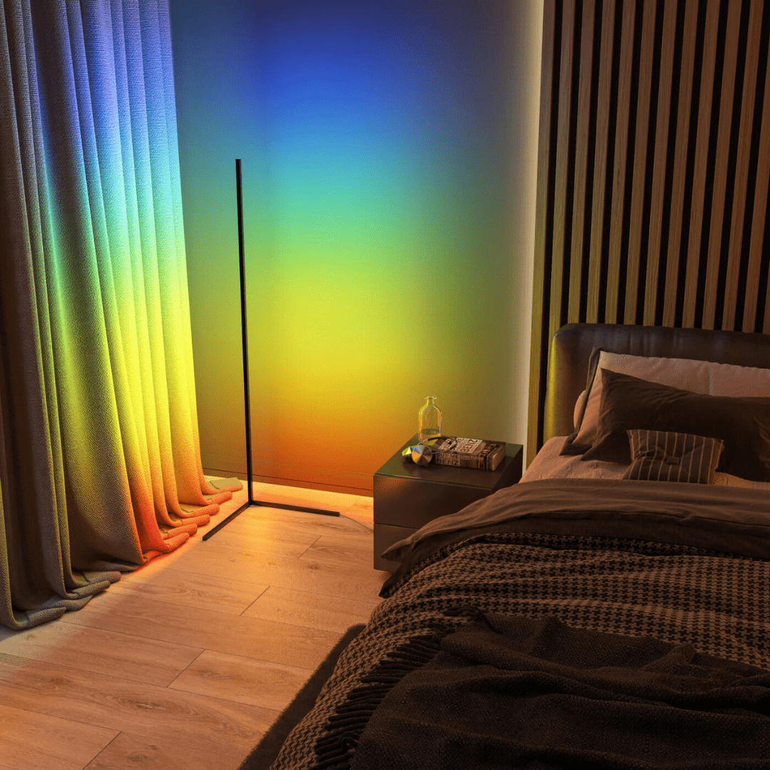Lámpara de ambiente esquinera - Éclat Multicolore & Atmosphère Moderne