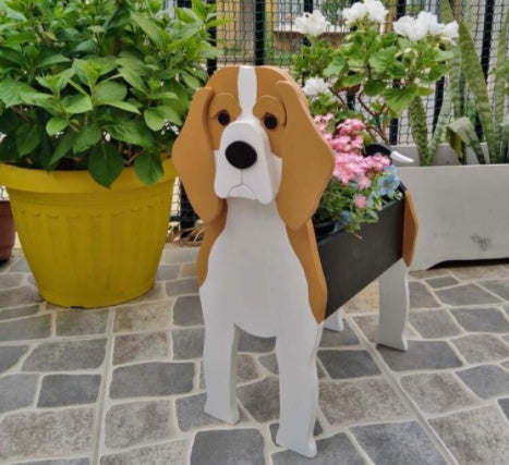 犬の形をしたオリジナルプランター