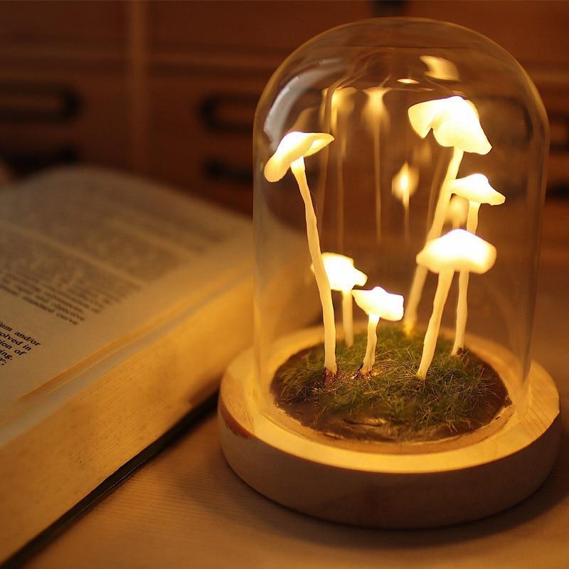 Lampă ciupercă fermecată – magie decorativă și eleganță atemporală 