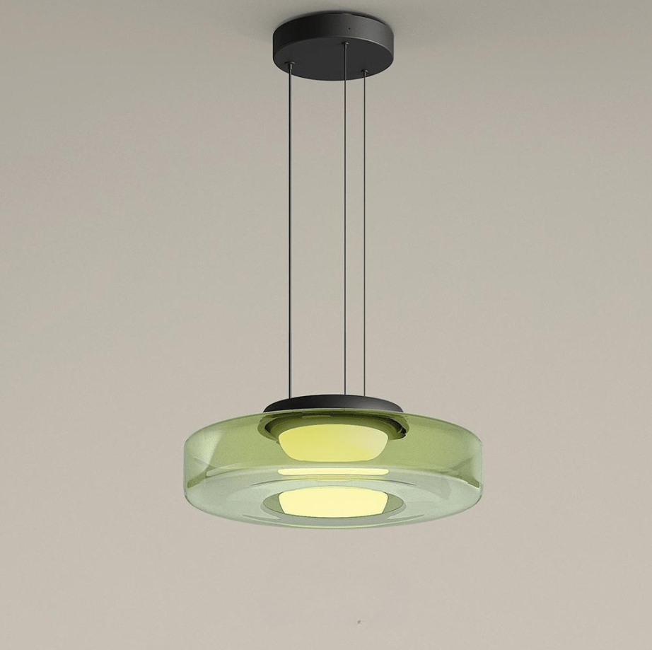 Skleněná závěsná lampa ve stylu Bauhaus - elegance a modernost