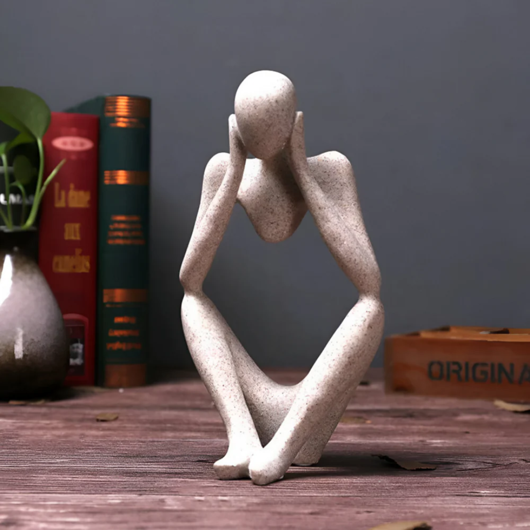 Abstrakt Skulptur Tænker – Kontemplativ Elegance Og Moderne Design 