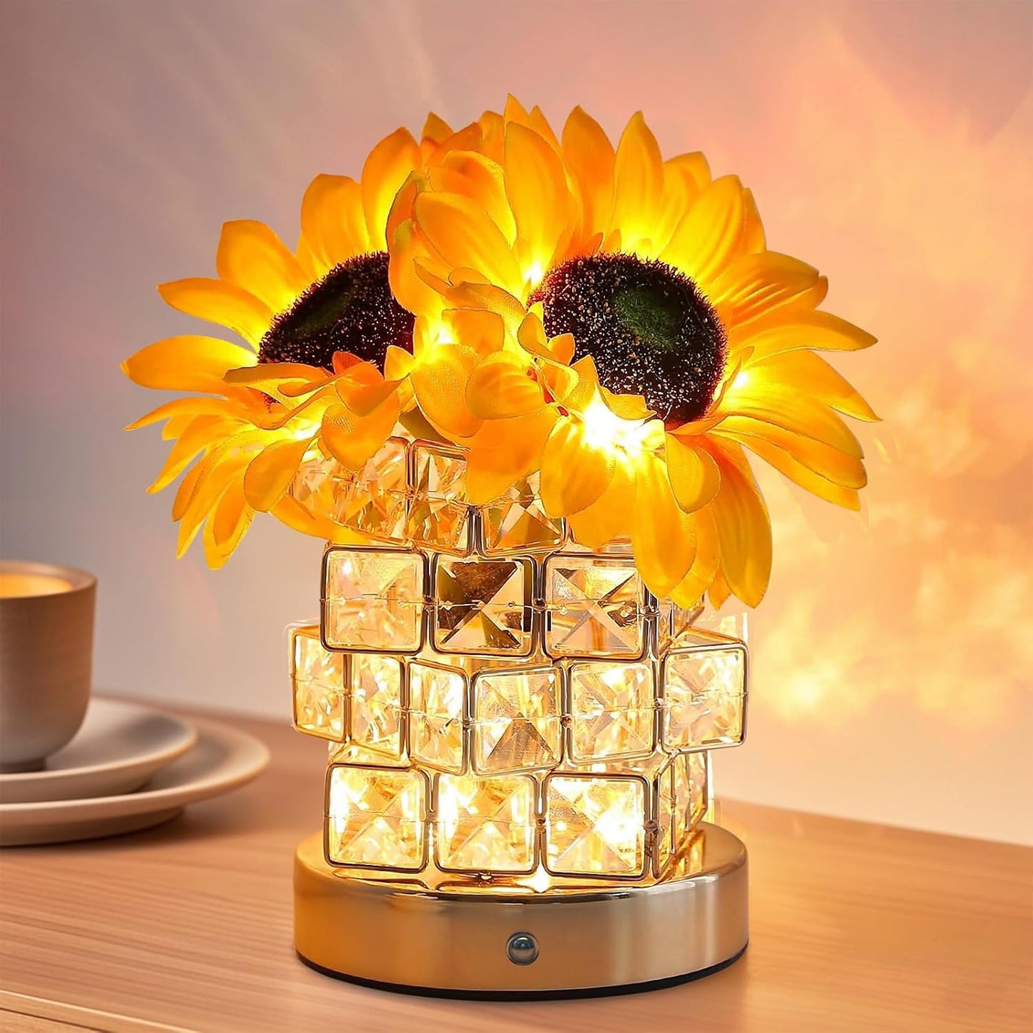 Solsikkebordlampe – Varm og dekorativ belysning 