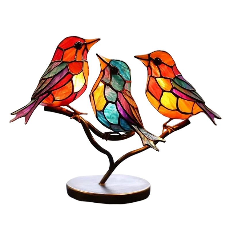 Decoratief Ornament – Vogels Geplaatst Op Een Tak 