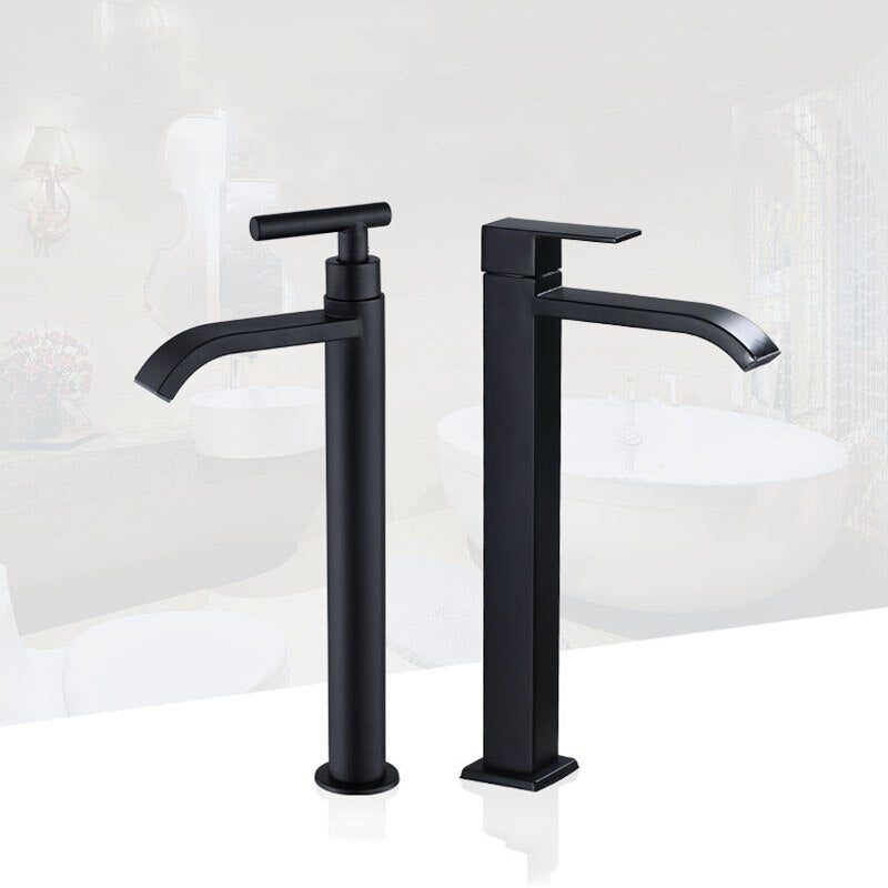 Robinet de chiuvetă ridicat – Finisaj elegant negru mat 