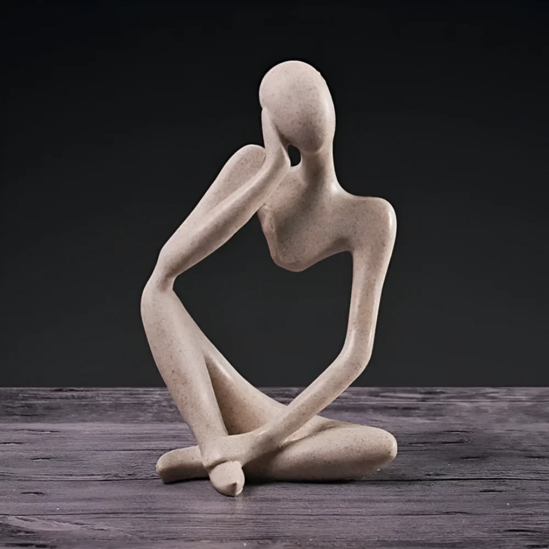 Abstrakt Skulptur Tænker – Kontemplativ Elegance Og Moderne Design 