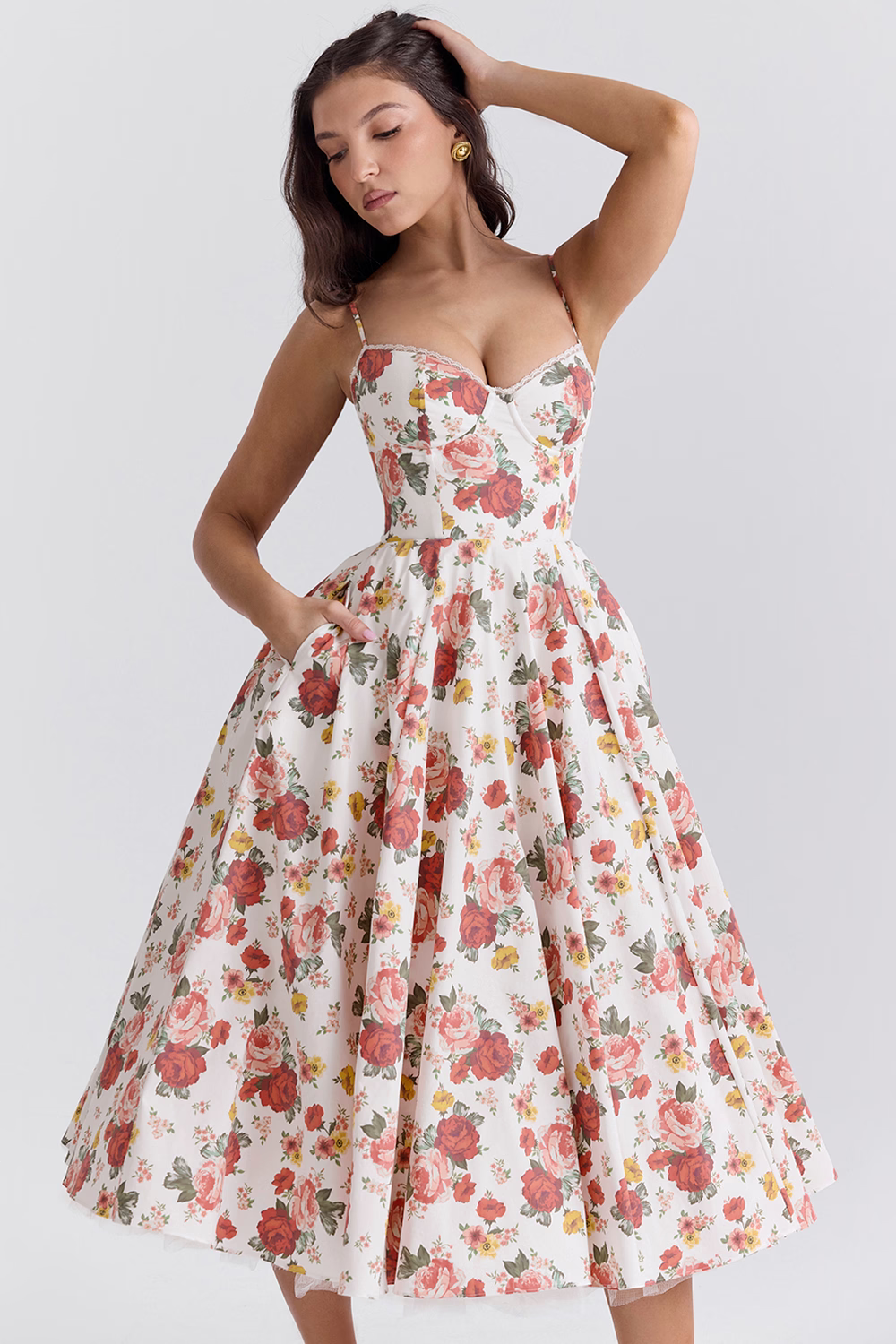 Lory | Midi-Kleid mit Trägern – Glamouröser Klassiker und Leichtigkeit 