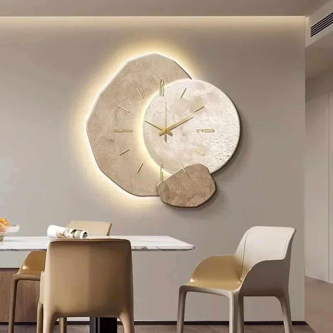 Große Wanduhr – Modernes Design und Ambientelicht mit LED 