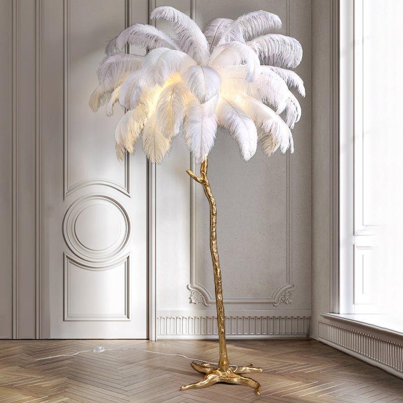 Lampă de Soare Luxoasă – Abajur cu Pene Elegante 