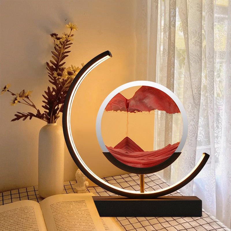 Bewegte Sandlampe – Visuelle Entspannung und beruhigende Atmosphäre 