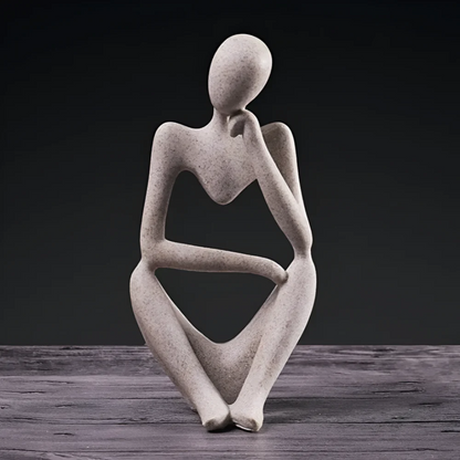 Abstrakt Skulptur Tænker – Kontemplativ Elegance Og Moderne Design 