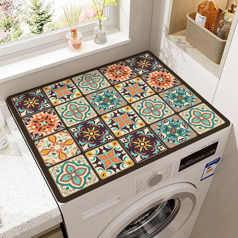 Protection Décorative Pour Machine À Laver — Motifs Colorés Et Étanches