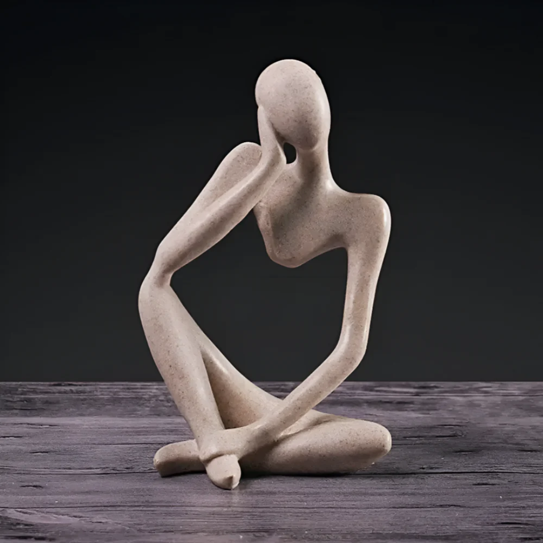Abstrakt Skulptur Tænker – Kontemplativ Elegance Og Moderne Design 