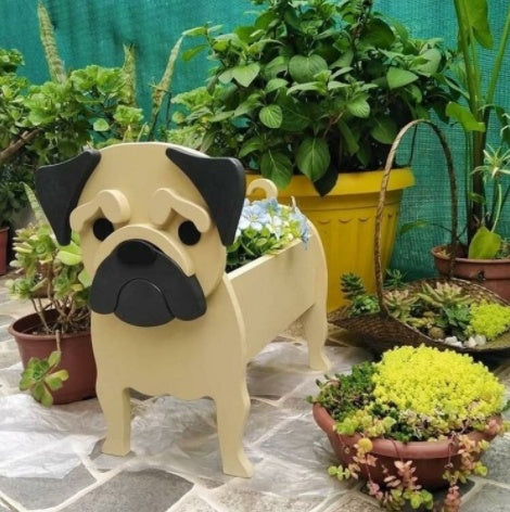 Originaler Blumentopf — Hundform 