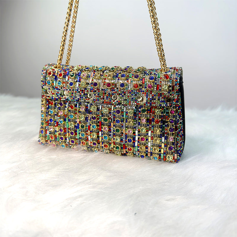 Ida | Kveldsveske Dekorert Med Rhinestones — Glitrende Eleganse For Dine Utganger 