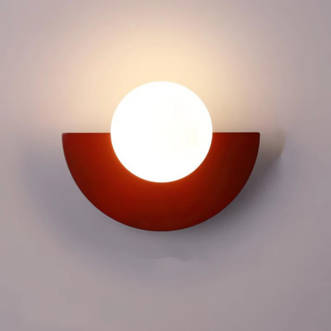Aplique de Parede Moderna – Forma de Semicírculo e Iluminação Suave 