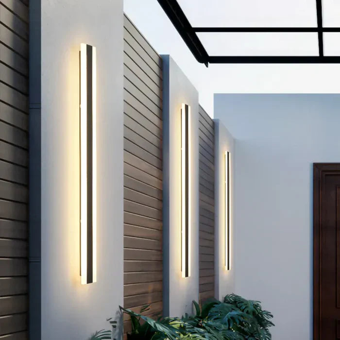 Candeeiro de parede exterior resistente às intempéries - Solidez e elegância