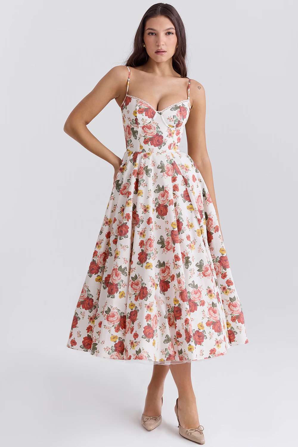 Lory | Midi-Kleid mit Trägern – Glamouröser Klassiker und Leichtigkeit 