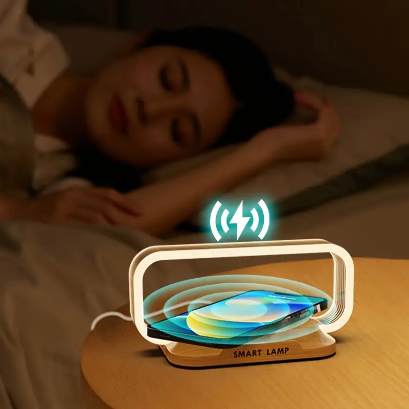 Lampă de masă — iluminat modern cu încărcător fără fir 
