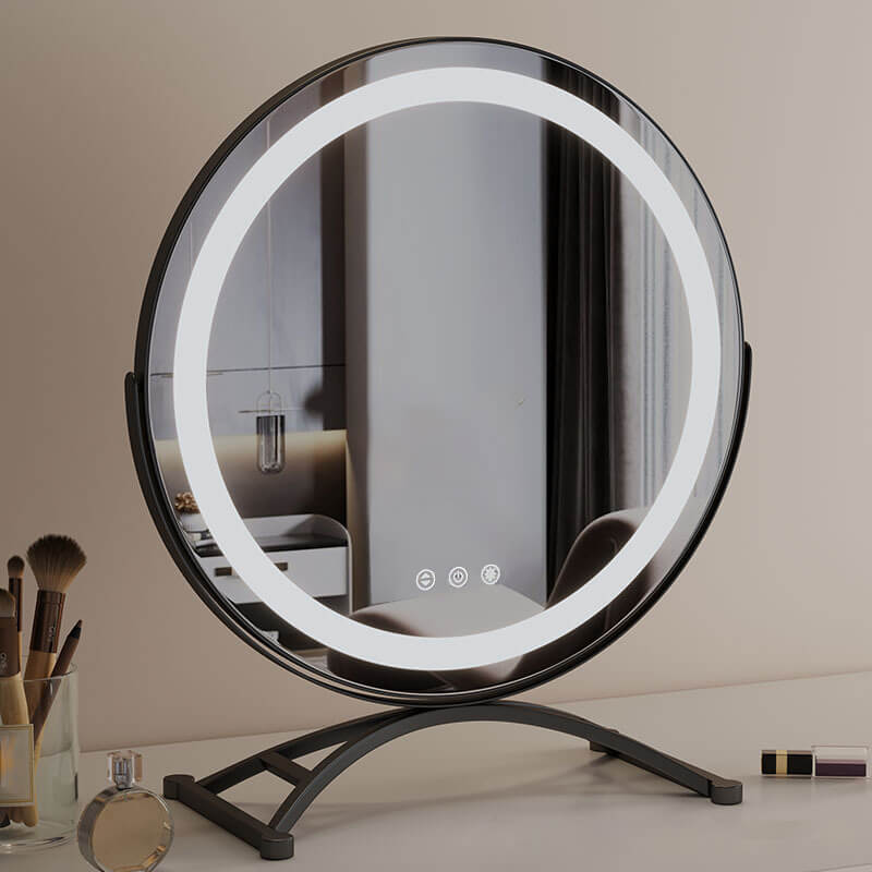 مرآة مكياج LED تعمل باللمس — تصميم عصري وسهولة في الاستخدام 