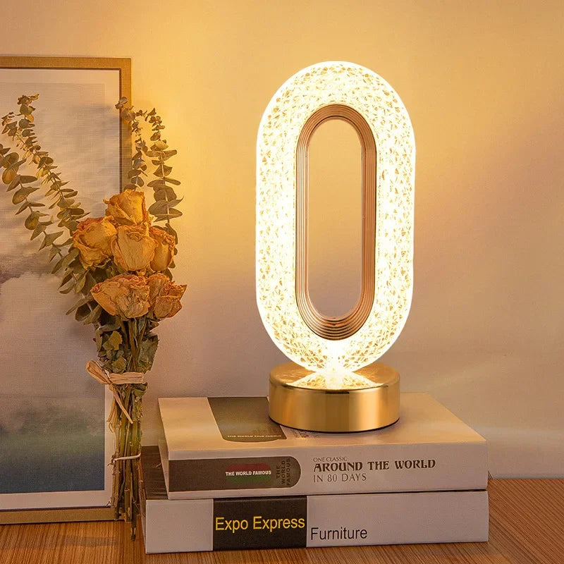Berøring Tactile Bordlampe i Guld – Elegance og Intuitiv Betjening 