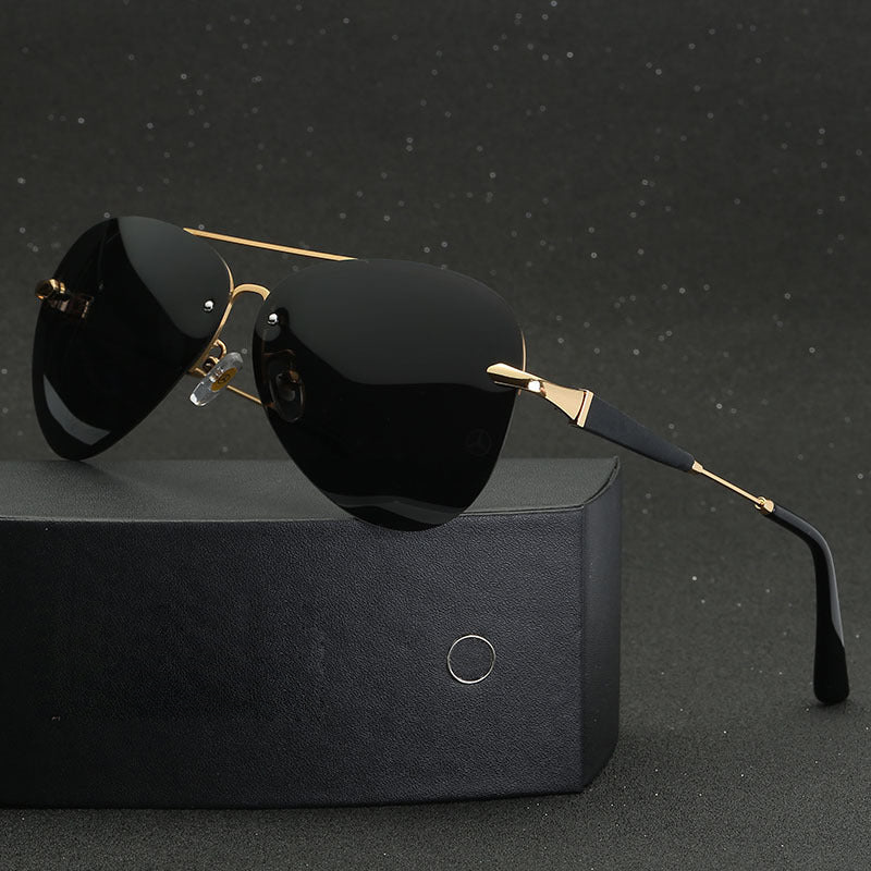 Zonnebril – Zwart Aviator Stijl en Gepolariseerd 