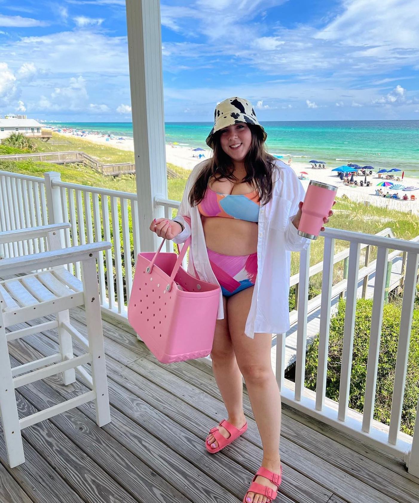 Rigid Beach Bag - Colorful Design and Large Capacity