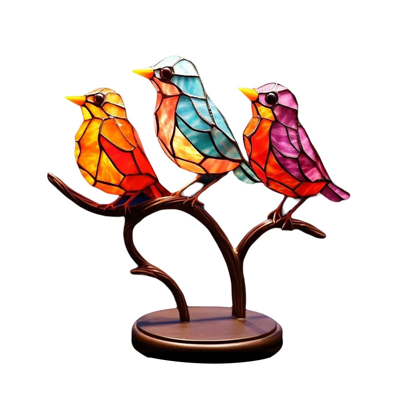 Decoratief Ornament – Vogels Geplaatst Op Een Tak 