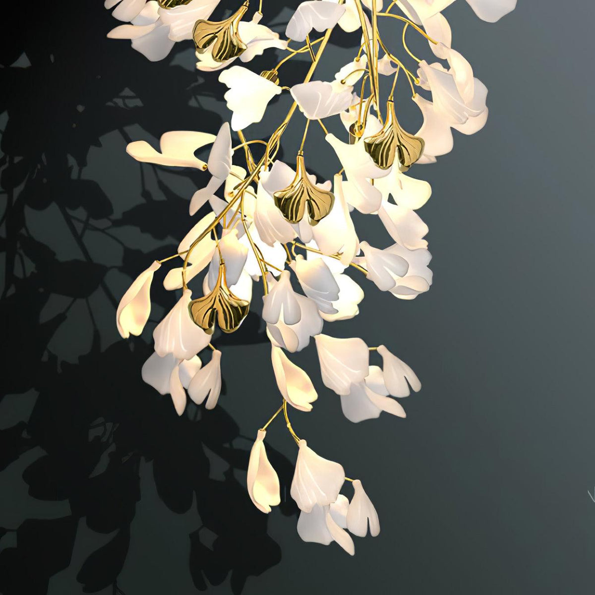 Applique Murale Florale — Élégance Dorée & Lumière Douce