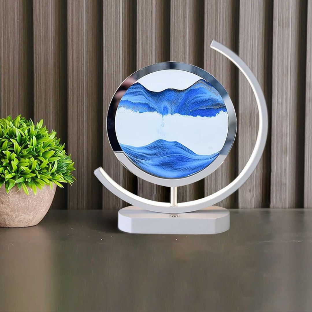 Bewegte Sandlampe – Visuelle Entspannung und beruhigende Atmosphäre 