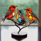 Decoratief Ornament – Vogels Geplaatst Op Een Tak 